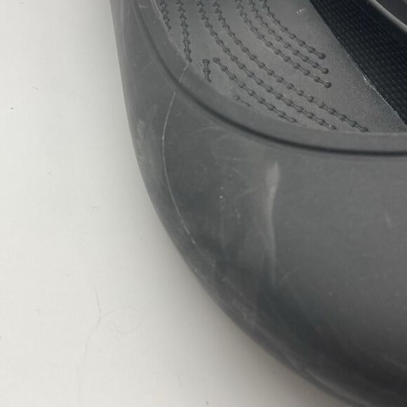 Womens Size 9 Crocs On The Clock Work Flat Matte Black Pointed Toe Flats - Picture 11 of 11